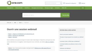 
                            6. Ouvrir une session webmail – Aide | One.com