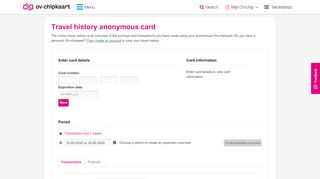 
                            11. OV-chipkaart - Travel history anonymous card