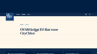 
                            12. OVAM krijgt EU-fiat voor CityChlor | De Tijd