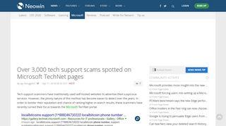 
                            13. Over 3,000 tech support scams spotted on Microsoft TechNet pages ...
