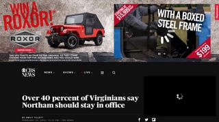 
                            9. Over 40 percent of Virginians say Northam should stay in office - CBS ...