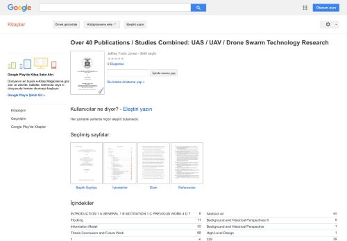 
                            11. Over 40 Publications / Studies Combined: UAS / UAV / Drone Swarm ... - Google Kitaplar Sonucu