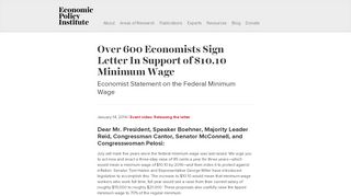 
                            8. Over 600 Economists Sign Letter In Support of $10.10 Minimum Wage ...