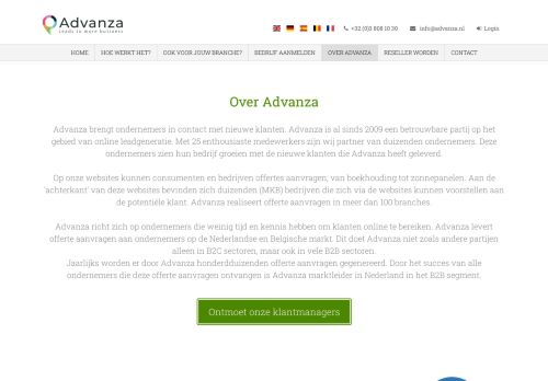 
                            6. Over Advanza | Marktleider in online leadgeneratie