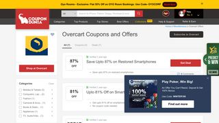 
                            8. Overcart Coupons & Offers, February 2019 Promo Codes