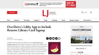 
                            6. OverDrive's Libby App to Include Remote Library Card Signup