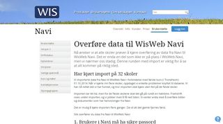 
                            6. Overføre data til WisWeb Navi - Waade Information System AS
