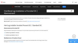 
                            2. Overførsel og installation af Acrobat DC ... - Adobe Help Center