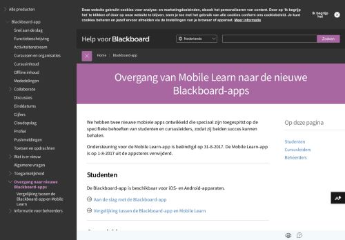 
                            11. Overgang van Mobile Learn naar de nieuwe Blackboard-apps | Help ...