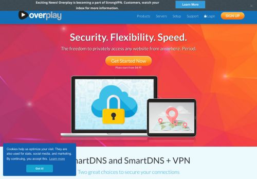 
                            2. OverPlay: The Best SmartDNS and High Speed VPN Service