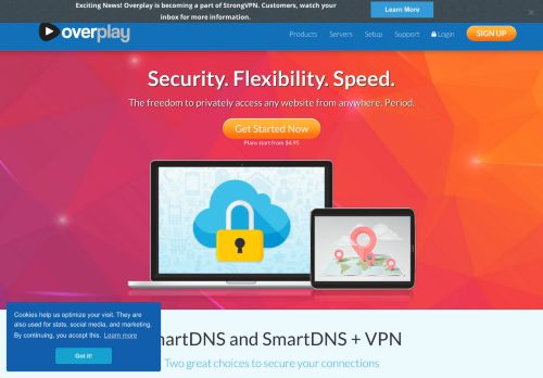 
                            9. OverPlay: The Best SmartDNS and High Speed VPN Service