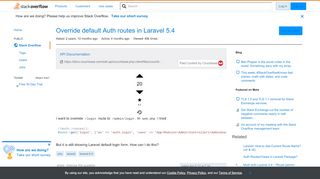 
                            12. Override default Auth routes in Laravel 5.4 - Stack Overflow