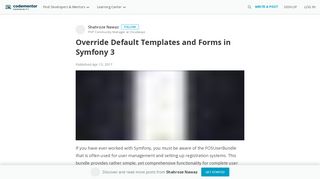 
                            6. Override Default Templates and Forms in Symfony 3 | Codementor