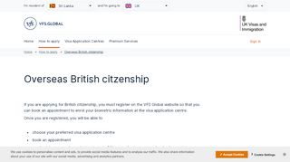 
                            13. Overseas British citizenship - VFS Global