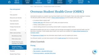 
                            9. Overseas Student Health Cover (OSHC) - Fees and payment