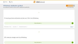 
                            2. Oversigt over alle WhiteAway rabatkoder & tilbud | Rabathelten.dk