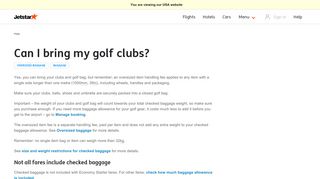 
                            12. Oversized baggage: Can I bring my golf clubs? | Jetstar