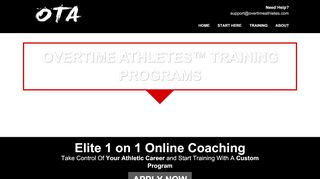 
                            3. Overtime Athletes Training Programs