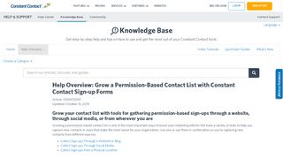 
                            8. Overview: Contact Sign-up Forms - Constant Contact Knowledge Base