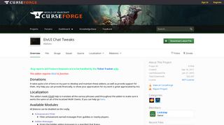 
                            7. Overview - ElvUI Chat Tweaks - Addons - Projects - WoW CurseForge