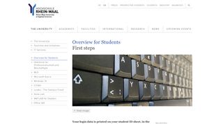 
                            11. Overview for Students - Hochschule Rhein-Waal
