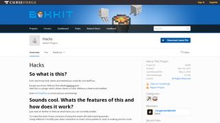 
                            7. Overview - Hacks - Bukkit Plugins - Projects - Bukkit