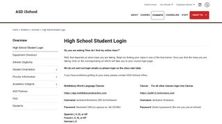 
                            7. Overview / High School Student Login - Anchorage School District