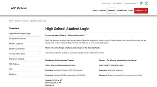 
                            9. Overview / High School Student Login - Anchorage School ...