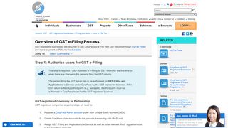 
                            10. Overview of GST e-Filing Process - IRAS
