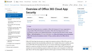 
                            7. Overview of Office 365 Cloud App Security | Microsoft Docs