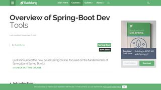 
                            11. Overview of Spring-Boot Dev Tools | Baeldung