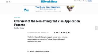 
                            10. Overview of the Non-Immigrant Visa Application Process – Stabroek ...