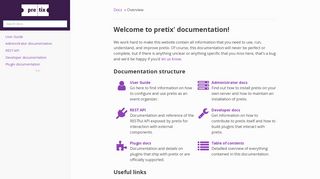 
                            10. Overview — pretix 2.5.0.dev0 documentation