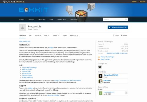 
                            2. Overview - ProtocolLib - Bukkit Plugins - Projects - Bukkit
