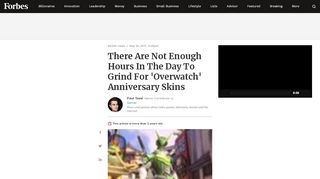
                            10. 'Overwatch' Anniversary Skins - Forbes