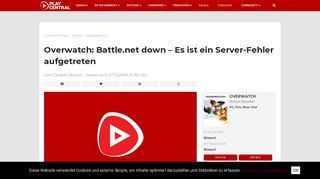 
                            9. Overwatch - Battle.net down - Es ist ein Server-Fehler aufgetreten