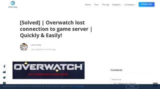
                            11. Overwatch lost connection to game server [SOLVED] - Driver Easy