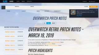 
                            11. Overwatch Patch Notes