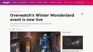 
                            8. Overwatch Winter Wonderland 2018 skins, event dates and ...
