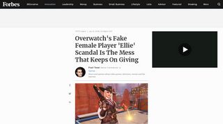 
                            5. Overwatch's Fake Female Player 'Ellie' Scandal Is The Mess That ...