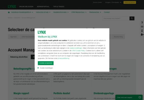 
                            5. Overzicht vragen Account Management | LYNX Beleggen