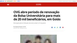 
                            10. OVG abre período de renovação da Bolsa Universitária para mais de ...