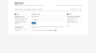 
                            11. ÖVGW · Mitglieder-Login