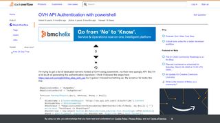 
                            7. OVH API Authentication with powershell - Stack Overflow