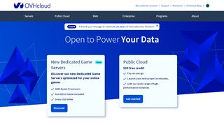 
                            3. OVH: Cloud computing and dedicated servers