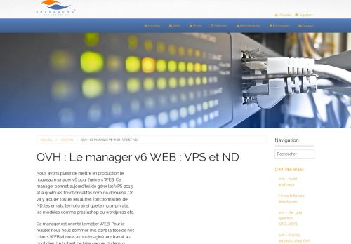 
                            10. OVH : Le manager v6 WEB : VPS et ND - Pragmacom Main&Design