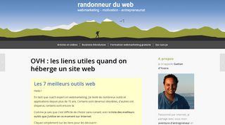 
                            8. OVH : les liens utiles quand on héberge un site web - Randonneur ...