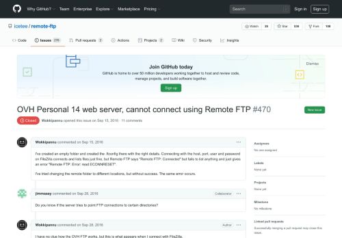 
                            4. OVH Personal 14 web server, cannot connect using Remote FTP ...
