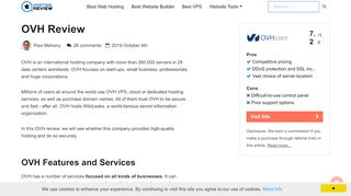 
                            13. OVH Reviews by Web Hosting Experts - February 2019