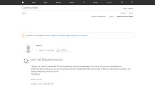 
                            9. ovi mail Discontinuation - Apple Community